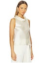 view 2 of 4 Barb Sleeveless Cowl Neck in Creme