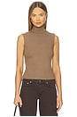 view 1 of 4 Lauren Sleeveless Turtleneck in Walnut