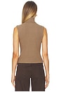 view 3 of 4 Lauren Sleeveless Turtleneck in Walnut
