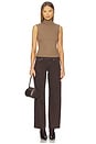 view 4 of 4 Lauren Sleeveless Turtleneck in Walnut