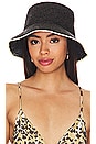 view 1 of 3 Isadora Bucket Hat in Black & Cream