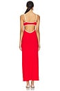 view 3 of 3 Jordana Dress in Flame & Cream