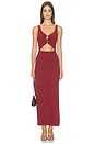 view 2 of 3 Camille Dress in Dusty Fig