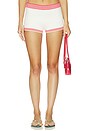 view 1 of 6 SHORTS CINTURA BAJA SALTY BLONDE in Cream & Flame