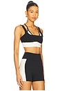 view 2 of 4 Full Force Sports Bra in Black & Cream