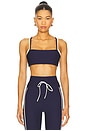 view 1 of 4 Kelly Sports Bra in Midnight Blue & Cream