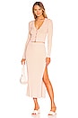 view 4 of 5 Sundown Cropped Cardigan in Rose Quartz & Mellow Yellow