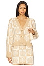 view 1 of 4 Shell Be There Cardigan in Seashell Jacquard