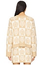view 3 of 4 Shell Be There Cardigan in Seashell Jacquard