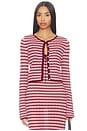 view 1 of 4 Rosalie Cardigan in Strawberry Stripe