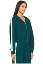 view 3 of 5 BACK TO BACK 지퍼업 후디 in Deep Teal & Cream