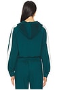view 4 of 5 BACK TO BACK 지퍼업 후디 in Deep Teal & Cream