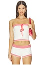 view 1 of 4 X Salty Blonde Del Sol Tube Top in Cream & Flame