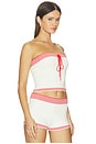 view 2 of 4 X Salty Blonde Del Sol Tube Top in Cream & Flame