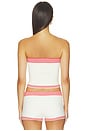 view 3 of 4 X Salty Blonde Del Sol Tube Top in Cream & Flame