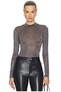 view 1 of 5 Shimmer Long Sleeve Top in Black