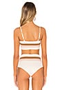 view 3 of 4 TOP BIKINI REBEL STRIPE in Cream, Camel & Desert Rose