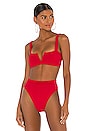 view 1 of 5 Lee Lee Bikini Top in Lipstick Red