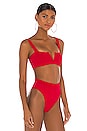 view 2 of 5 Lee Lee Bikini Top in Lipstick Red