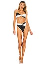 view 4 of 4 TOP BIKINI RINGO in Black & Cream