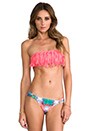 view 1 of 4 Knotted Dolly Fringe Bandeau in Watermelon