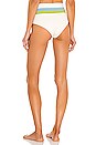 view 3 of 4 Portia Stripe Bikini Bottom in Cream, Sky Blue & Kiwi