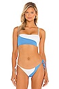 view 1 of 4 Ari Bikini Top in Cornflower & White