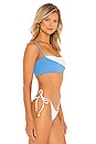 view 2 of 4 Ari Bikini Top in Cornflower & White