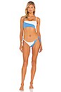 view 4 of 4 Ari Bikini Top in Cornflower & White