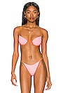 view 1 of 4 X TESSA BROOKS Nico Bikini Top in Crystal Pink & Sunbeam