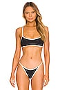 view 1 of 4 Pamela bikini Top in Black & Cream