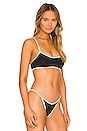 view 2 of 4 Pamela bikini Top in Black & Cream