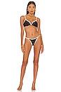 view 4 of 4 Helena Bikini Top in Black & Cream