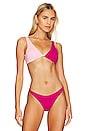 view 1 of 4 Luna Bikini Top in Crystal Pink & Bougainvillea