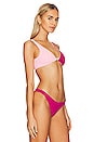 view 2 of 4 Luna Bikini Top in Crystal Pink & Bougainvillea