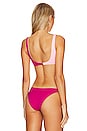 view 3 of 4 Luna Bikini Top in Crystal Pink & Bougainvillea