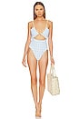 view 1 of 4 Rizzo One Piece in Powder Blue & White