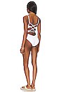 view 3 of 4 Gianna One Piece in White Pointelle