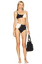view 4 of 4 Solstice Bikini Bottom in Cream & Black