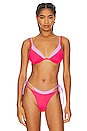view 1 of 4 Seam-free Fused Zendaya Bikini Top in Hot Cherry & Jewel