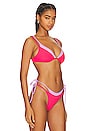 view 2 of 4 Seam-free Fused Zendaya Bikini Top in Hot Cherry & Jewel