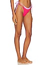 view 2 of 4 Seam-free Fused Mackena Bikini Bottom in Hot Cherry & Jewel