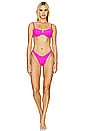 view 4 of 4 Hunter Bikini Top in Bright Fuchsia