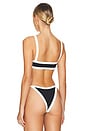 view 3 of 4 Taylor Bikini Top in Black & Cream