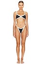 view 4 of 4 Taylor Bikini Top in Black & Cream