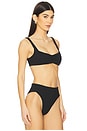 view 2 of 5 Eco Ocean Rib Effie Top in Black