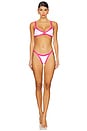 view 4 of 4 Mackenzie Bikini Bottom in Bubblegum Pink & Cream