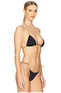 view 2 of 4 Lotus Bikini Top in Black & Saddle
