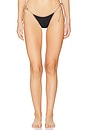 view 1 of 4 Levy Bikini Bottom in Black & Saddle