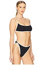 view 2 of 4 Kourt Bikini Top in Black & Cream